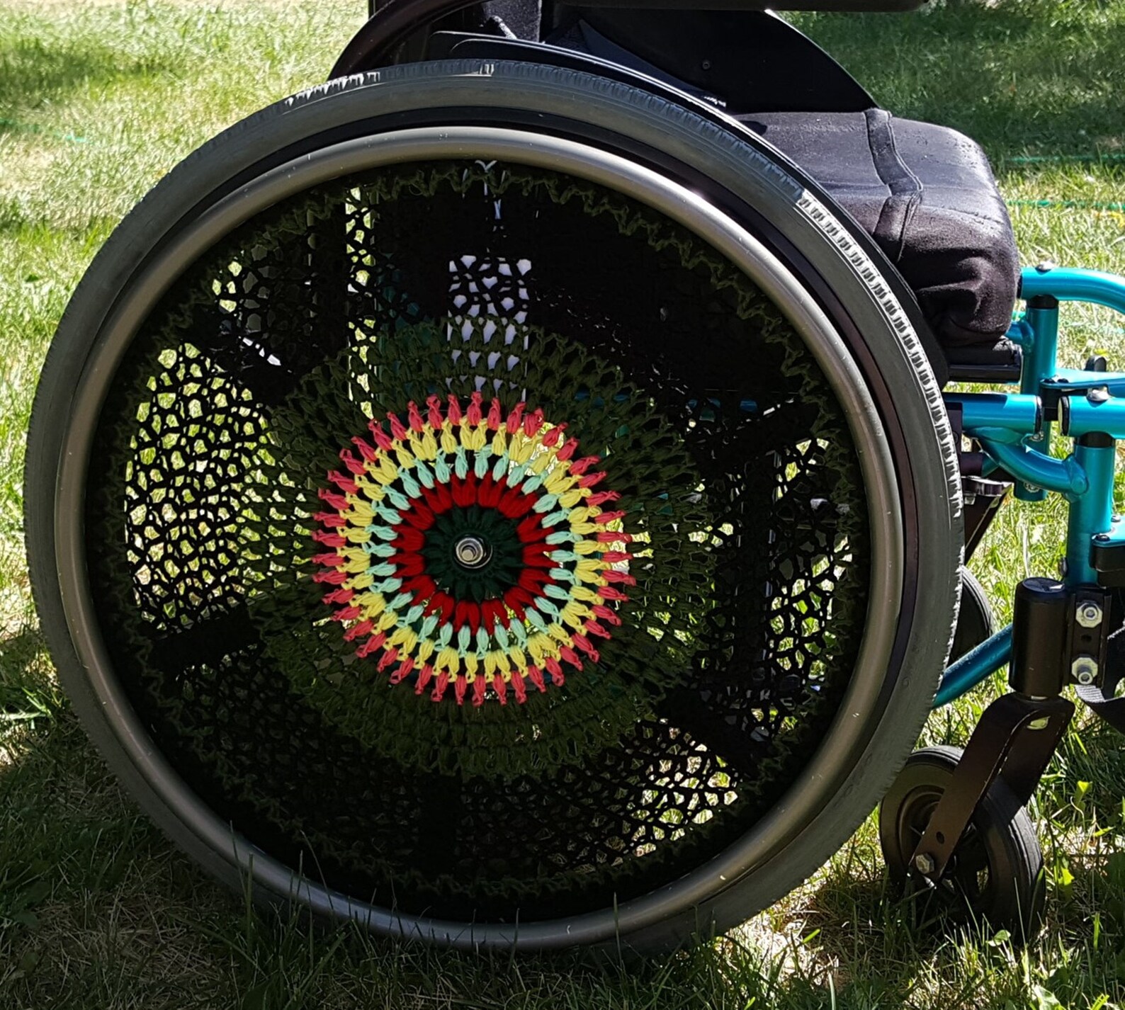 2 Wheelchair Wheel Cover Ready to Ship Spoke Cover Wheel Wall Etsy