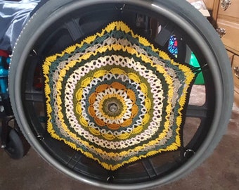 1 (One) Wheelchair Wheel Cover Ready to Ship Spoke Cover Wheel Wall Décor Special Gift Attractive Fun Unique Gift Amazing Giving Free Ship