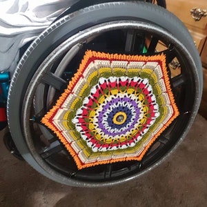 1 (One) Wheelchair Wheel Cover Ready to Ship Spoke Cover Wheel Wall Décor Special Gift Attractive Fun Unique Gift Amazing Giving Free Ship