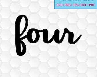 svg, png, dxf, jpg, pdf, Instant download, Digital print, printable, stickers, iron on, Four