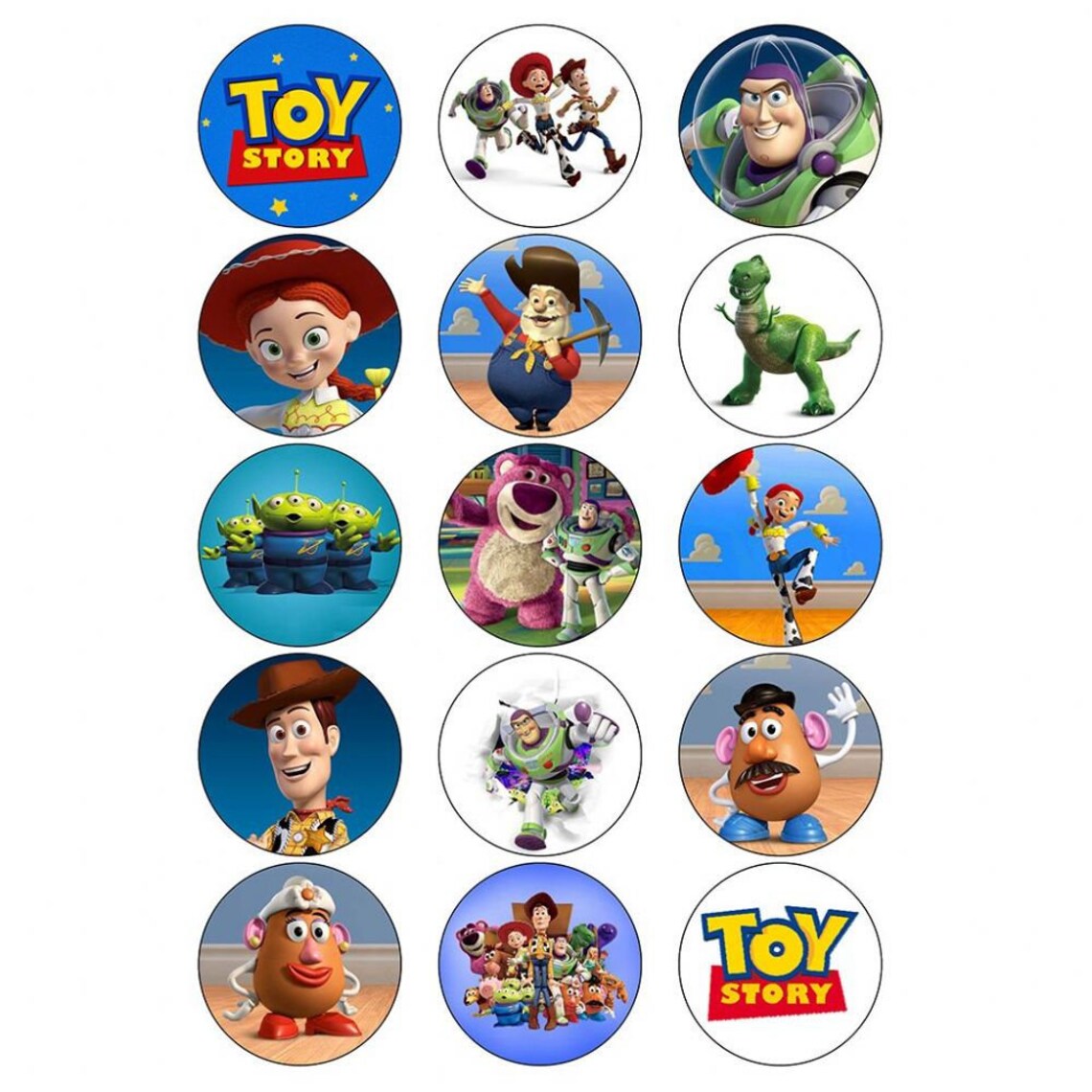 Toy Story Edible Cupcake Toppers / Toy Story Fiesta de Etsy