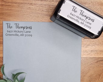 Return Address Stamp | Custom self-inking stamp with up to three lines