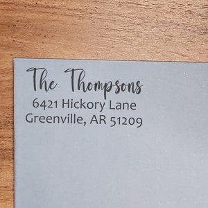 Return Address Stamp | Custom self-inking stamp with up to three lines