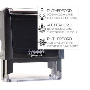 Christmas Return Address Stamp | The perfect festive stamp for all of your Christmas and Holiday cards