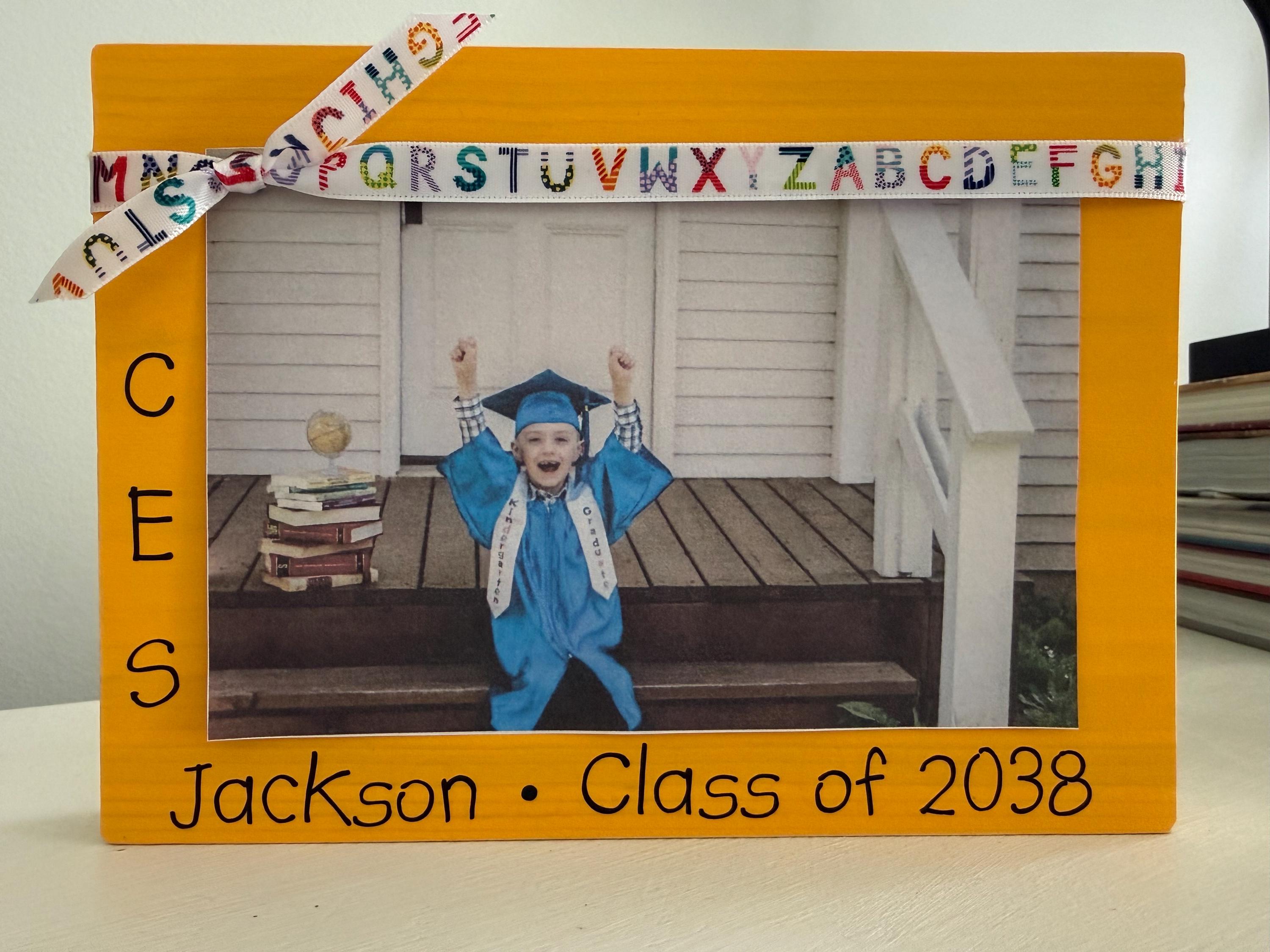 Custom Kindergarten Graduation Photo Frame – Class of 2038 Keepsake - Etsy