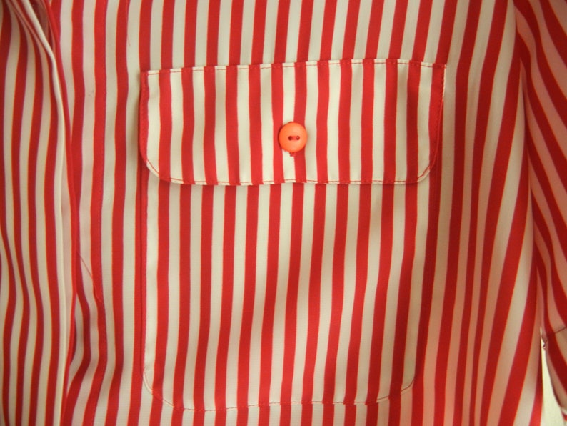 SWEETHEART RED/WHITE STRIPED BLOUSE