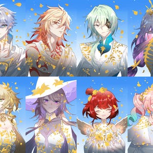 GOLD FOIL PHOTOCARDS - Honkai Star Rail,  Amphoreus