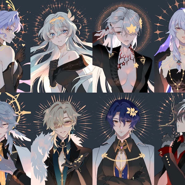GOLD FOIL PRINTS - Honkai Star Rail,  Penacony
