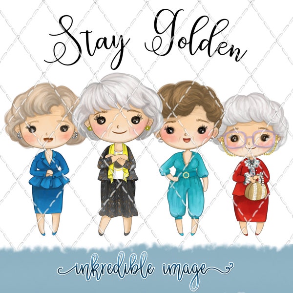 Stay Golden - Sublimation Transfer - Ready To Press - Shirt Transfer - Heat Transfer - Golden Girls - Classic - Betty White - Classic Show