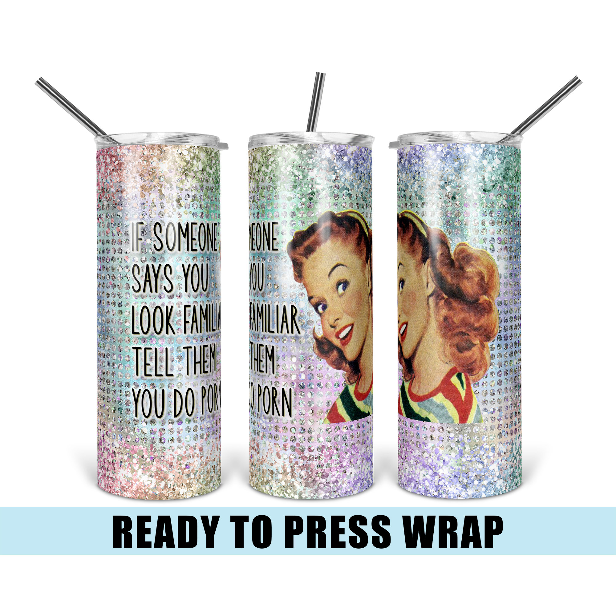 Tell Them You Do Porn Tumbler Sublimation Transfer Ready to Press Heat  Transfer 20 OZ 30 OZ Tumbler Pin up Pinup Girl - Etsy