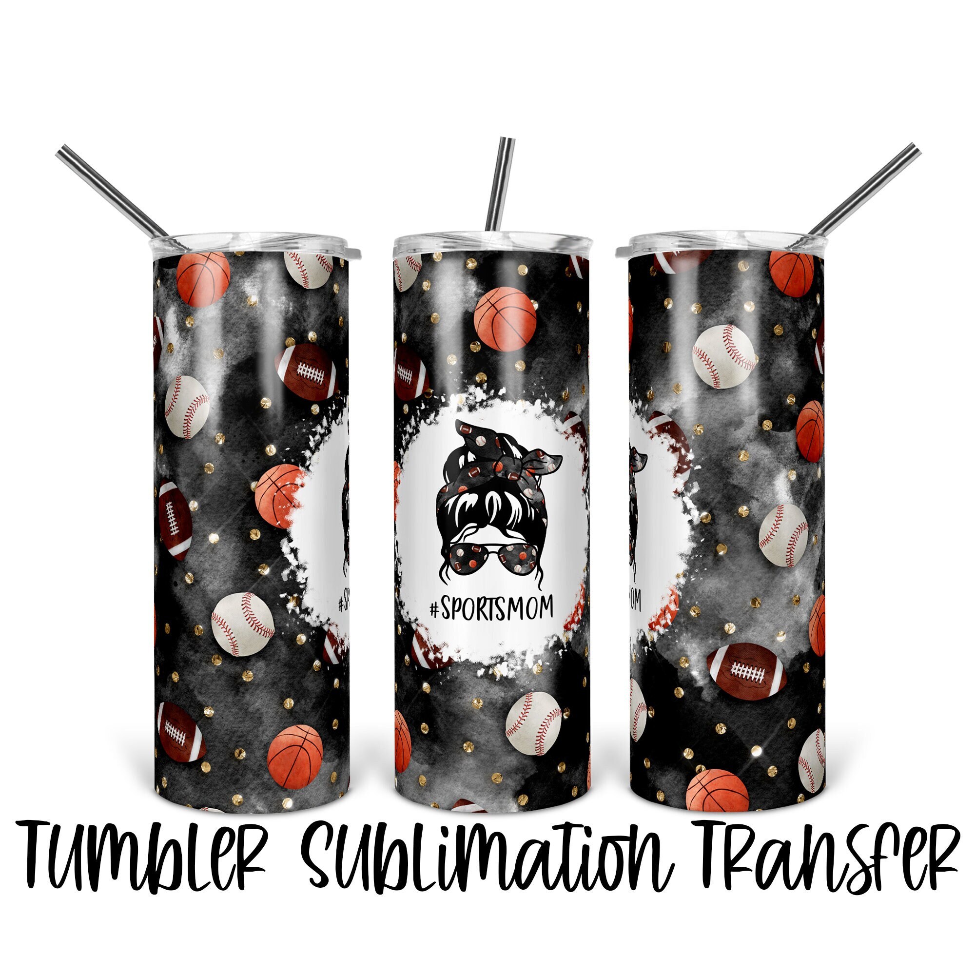 Sports Mom Tumbler Sublimation Transfer Ready to Press Etsy