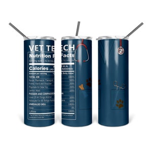 Vet Tech Tumbler Design - Nährwerte PNG - Teal Vet Tech - Tumbler Design - Becher Download - Tumbler PNG - Tumbler PNG