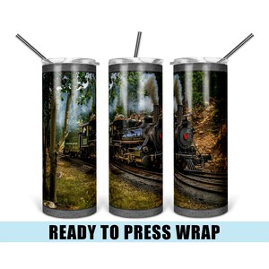 Vintage Train Tumbler Sublimation Transfer - 20 OZ Skinny Tumbler
