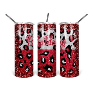 Bulldogs - Sublimation - PNG - Digital Download - Digital Design - Tumbler Design - Printable - 20 OZ - Tumbler Wrap - Red Bulldogs - School
