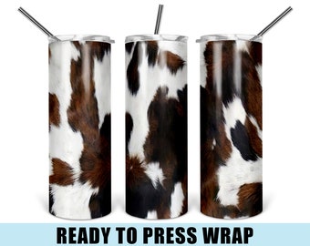 Cowhide Sublimation Transfer - Tumbler Wrap - Ready To Press