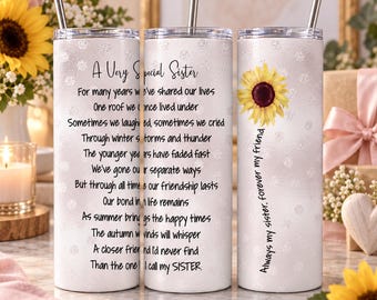 Sister Tumbler Design - PNG - Digital Download - Sublimation