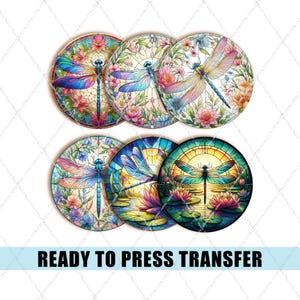 Dragonfly Sublimation Transfer: Car Coaster & Ornament - Ready To Press