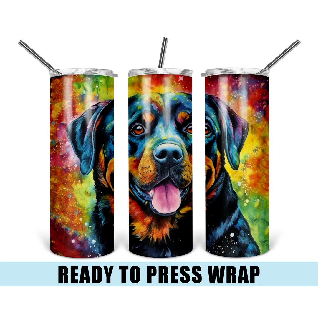 Rottweiler - Tumbler Sublimation Transfer - Ready to Press - Heat ...