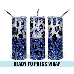 Bulldogs Leopard Tumbler Sublimation Transfer - 20/30 OZ