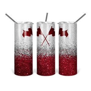 Color Guard Tumbler Design: Red Flags, Sublimation PNG (Digital Download)