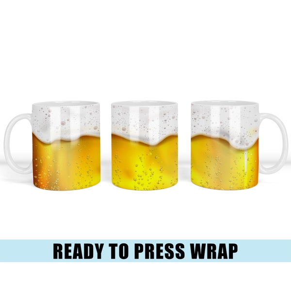 Beer - Coffee Mug Sublimation Transfer - Ready To Press - Heat Transfer - 15 OZ - Coffee Cup - Mens - Foam - Beer Mug - Mens Coffee Mug