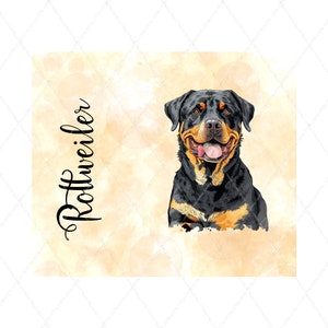 Rottweiler - Tumbler Sublimation Transfer - Ready to Press - Heat ...