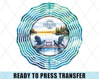 Lake Life Wind Spinner Sublimation Transfer - Ready To Press