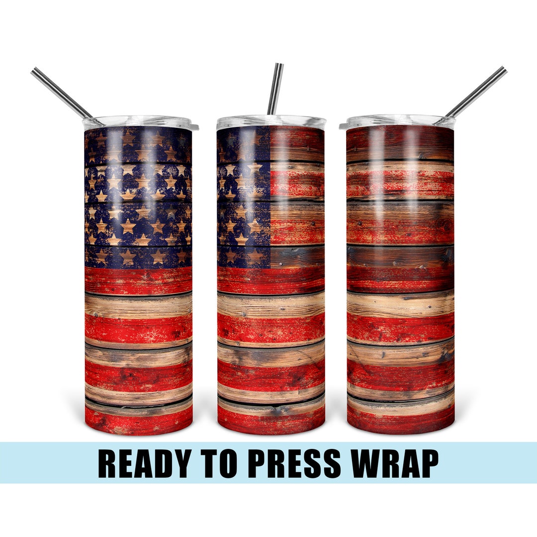 American Flag Tumbler Sublimation Transfer Ready to Press - Etsy