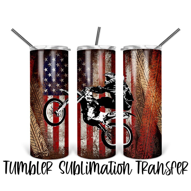 Dirt Bike Tumbler Sublimation Transfer Ready to Press Etsy