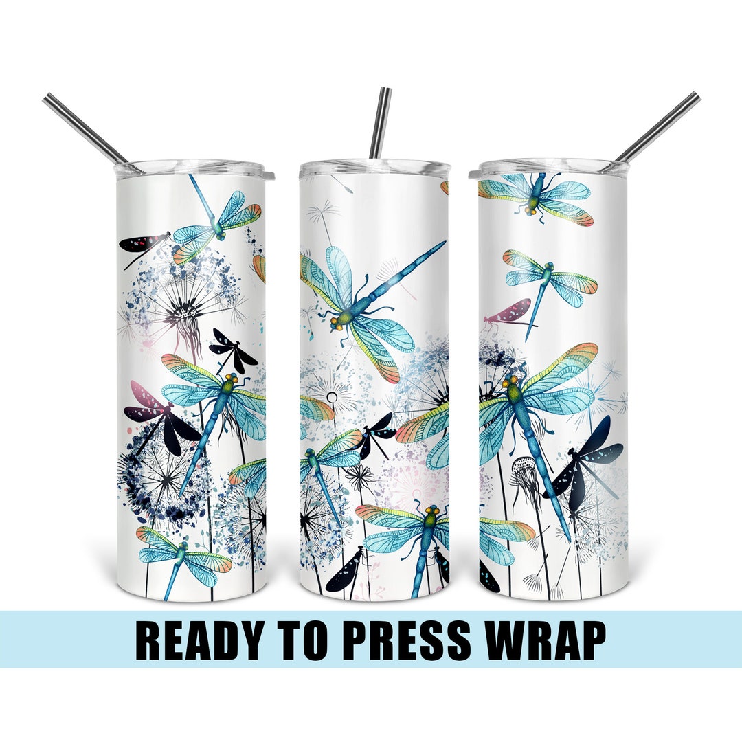 Dragonflies Tumbler Sublimation Transfer Ready to Press - Etsy