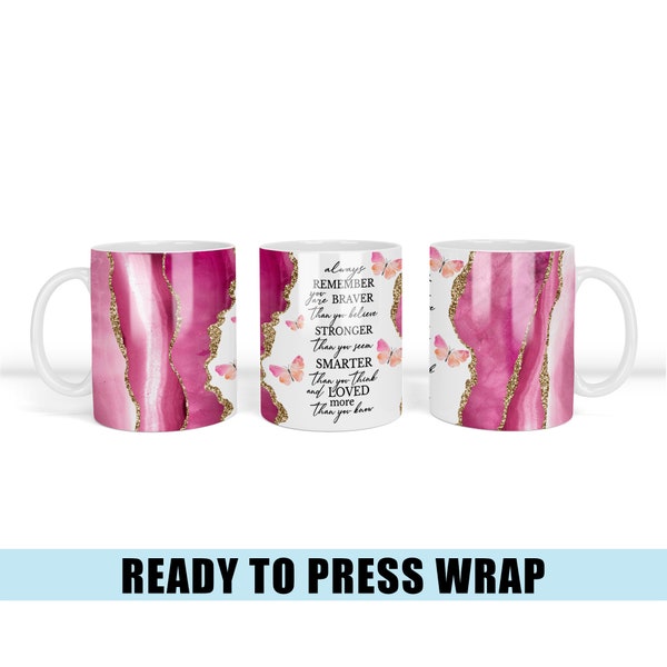 More Than You Know - Coffee Mug Sublimation Transfer - Ready To Press - Heat Transfer - Coffee Mug - Coffee Cup - Motivational - Butterflies