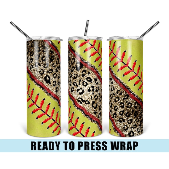 Leopard Softball Printed Tumbler Leopard Softball Printed Tumbler
