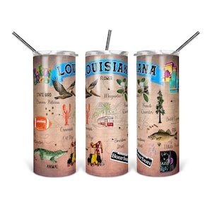 Louisiana - Sublimation - PNG - Digital Download - Digital Design - Tumbler Design - Printable - 20 OZ - All Things Louisiana - New Orleans