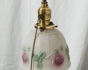 Einzigartige 52" Vintage hängen Leuchte mit Vintage Glaskugel
