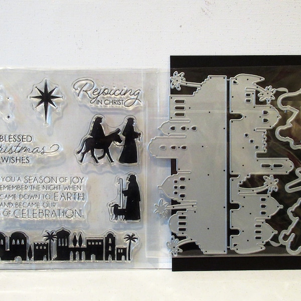 Coffret et matrices NIGHT IN BETHLEHEM + Stampin up Bonus de timbres de Noël