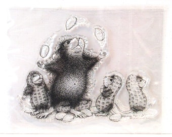 HOUSE MOUSE Stamp Peanut Juggler clear Cling stamp Lantern