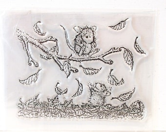 HOUSE MOUSE Stamp Leaves are Falling clear Cling stamp