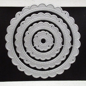 STITCHED SCALLOPED CIRCLE Frames Dies Nesting Dies