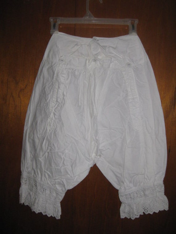 Antique Victorian Ladies Cotton Bloomers (c. 1880… - image 7