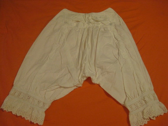 Antique Victorian Ladies Cotton Bloomers (c. 1880… - image 2