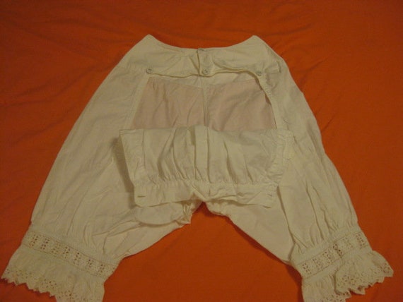 Antique Victorian Ladies Cotton Bloomers (c. 1880… - image 3