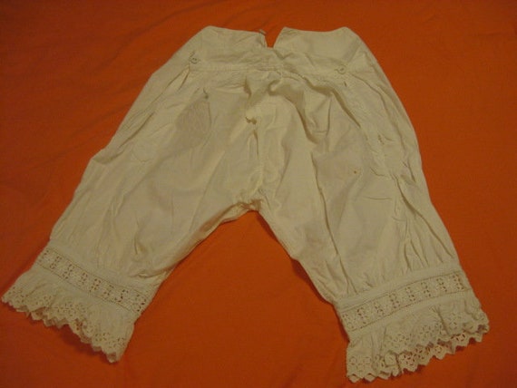 Antique Victorian Ladies Cotton Bloomers (c. 1880… - image 4