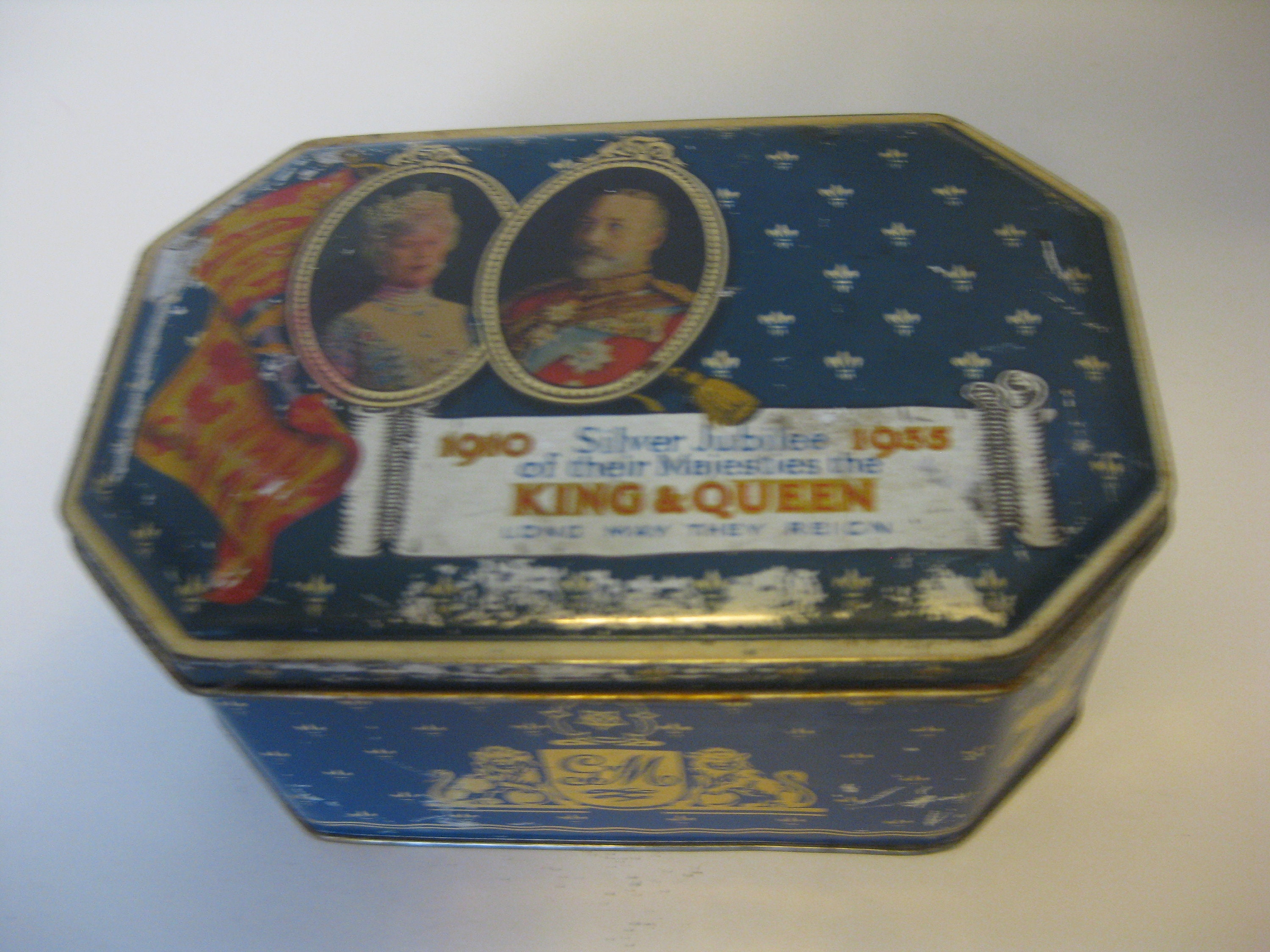 Vintage Silver Jubilee Tin 19101935 Etsy