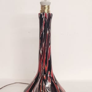 Tischlampe aus Muranoglas. Italien, 1970er Jahre.