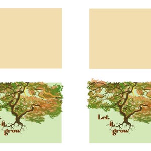 Carte d'encouragement Let It Grow A2 avec arbre aux couleurs vives