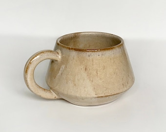 Stoneware Speckle White Mug Large Tea Coffee Nordic Style Ceramic Handmade Mug 16oz