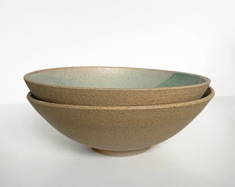 Large Ceramic Bowl - Matte Turquoise