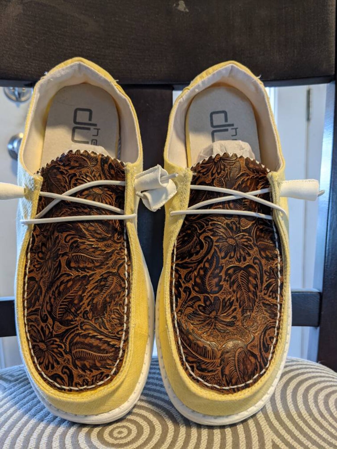 custom hey dude leather
