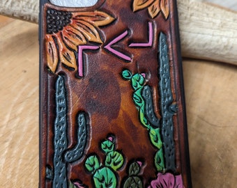 Custom Cactus and Sunflower Phone Case