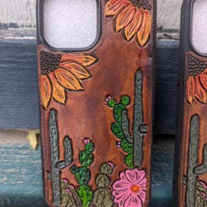 Personalisierte Kaktus und Sonnenblume Handyhülle